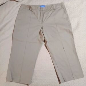 Simply Vera Vera Wang Womens Plus Size16 Tan Capris